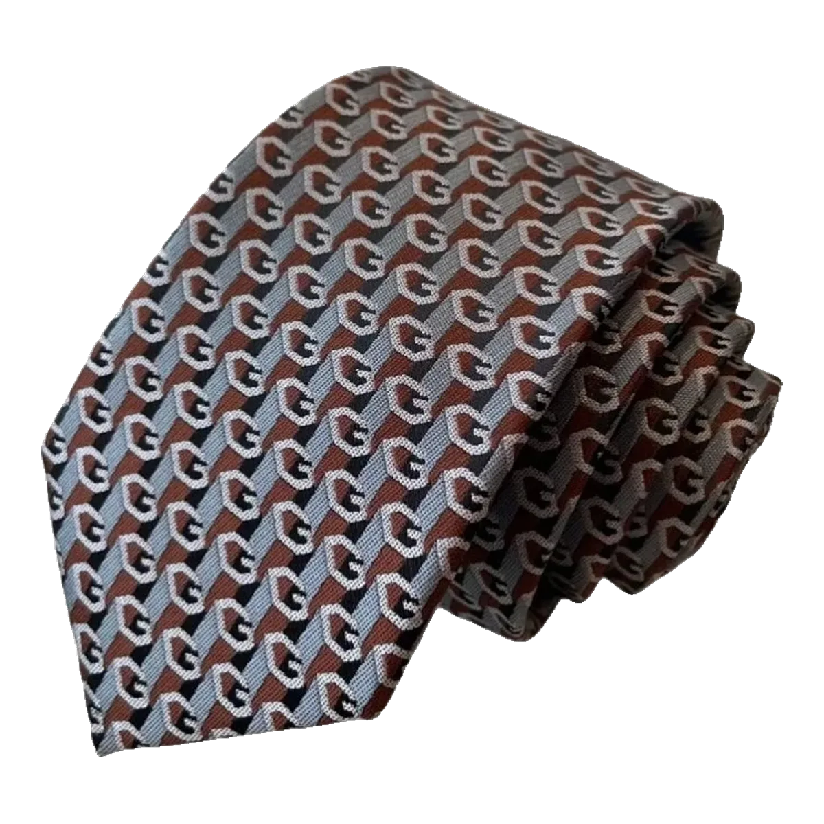 Gucci Grey Patterned Tie
