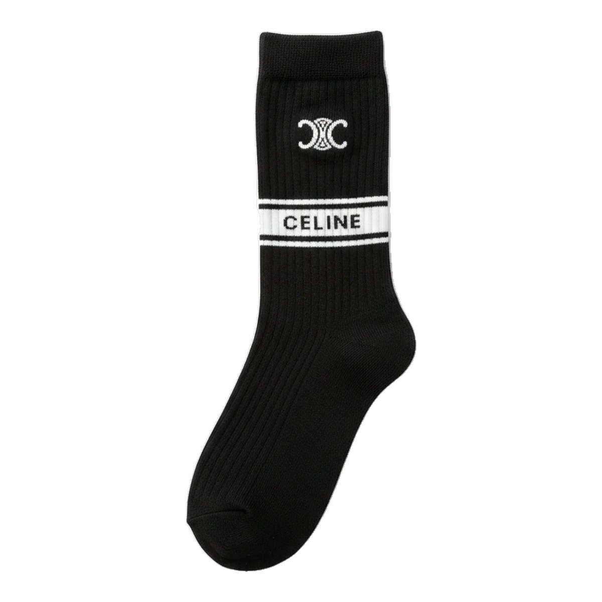 Celine Logo Socks Black