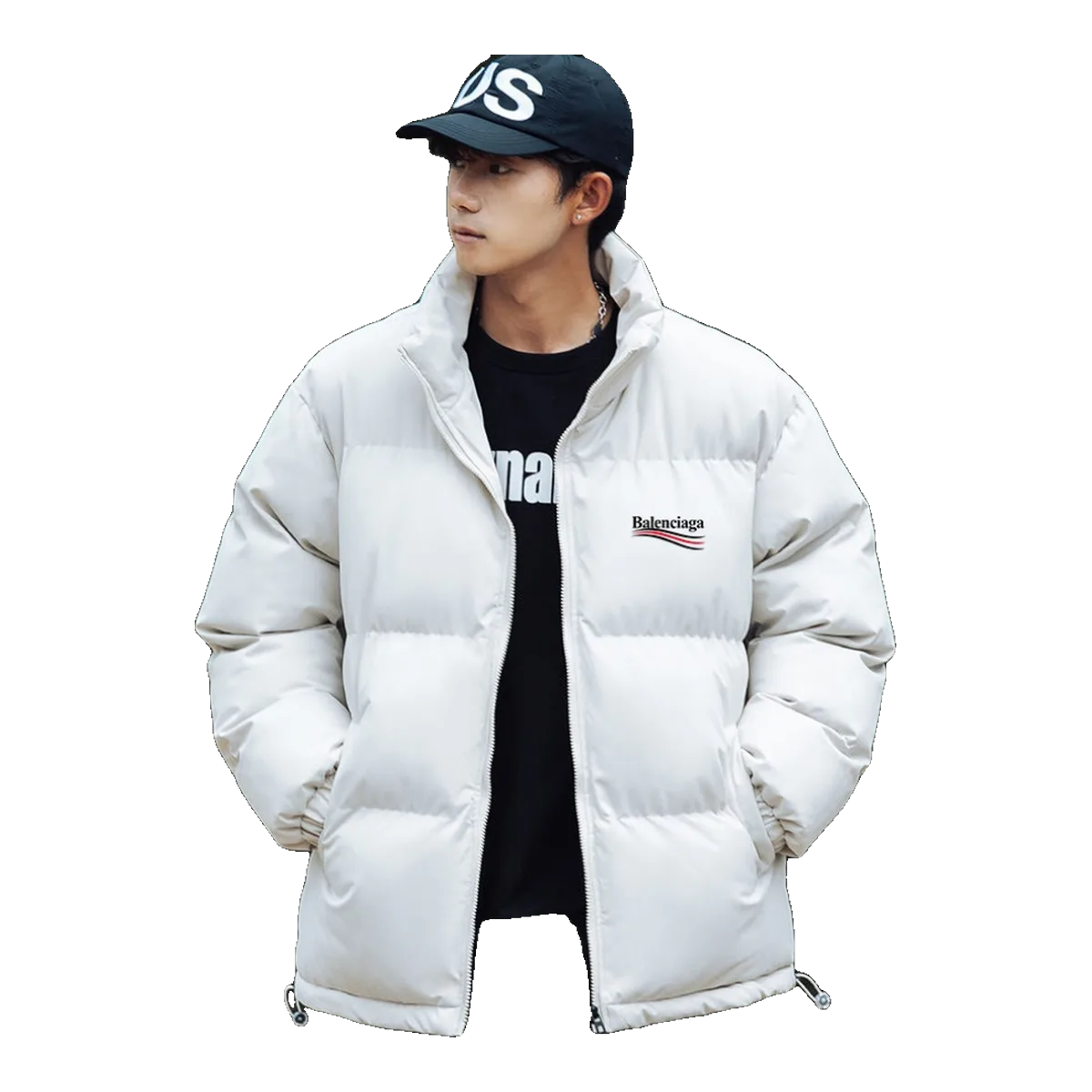 Balenciaga White Puffer Jacket