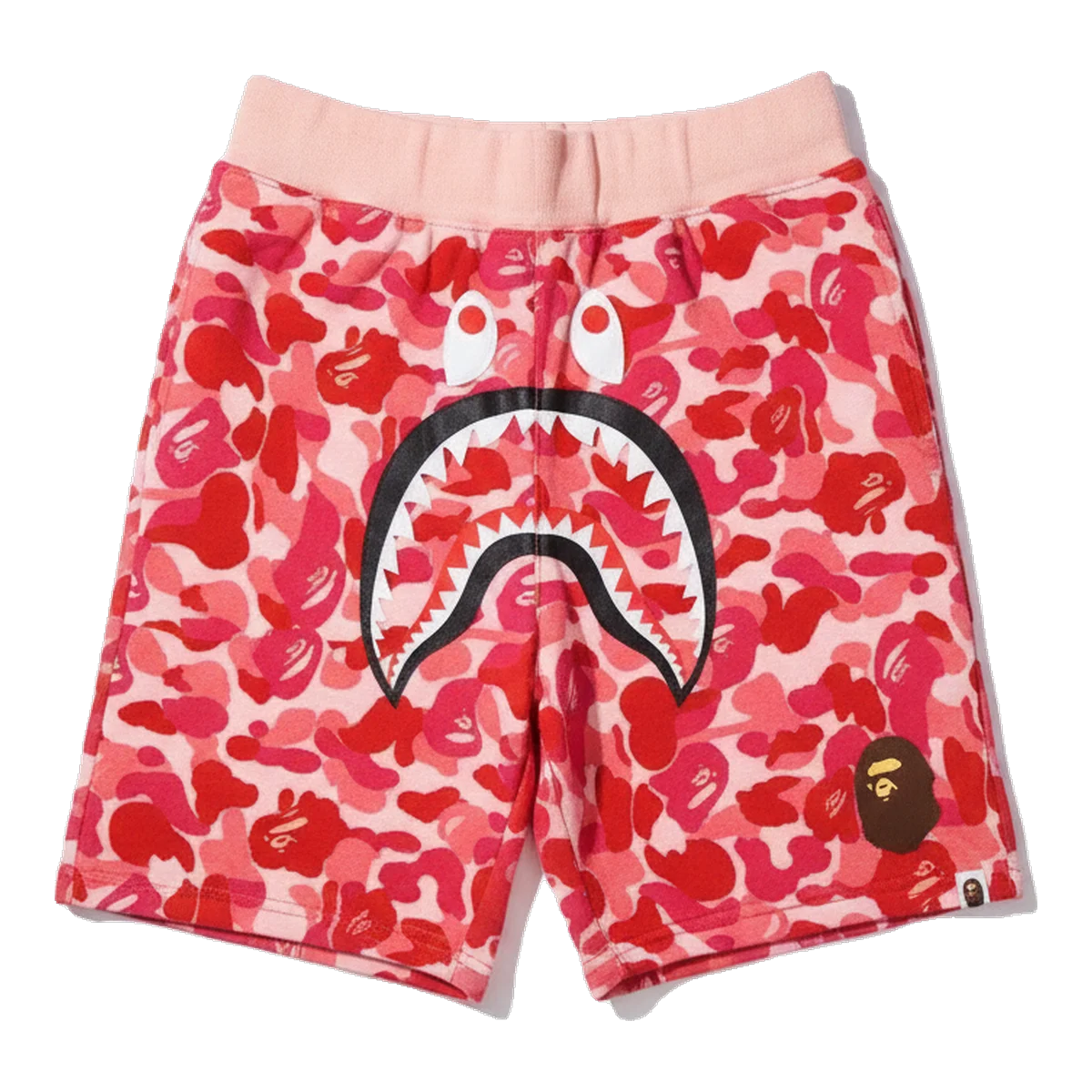 Bape Shark Camo Shorts Red