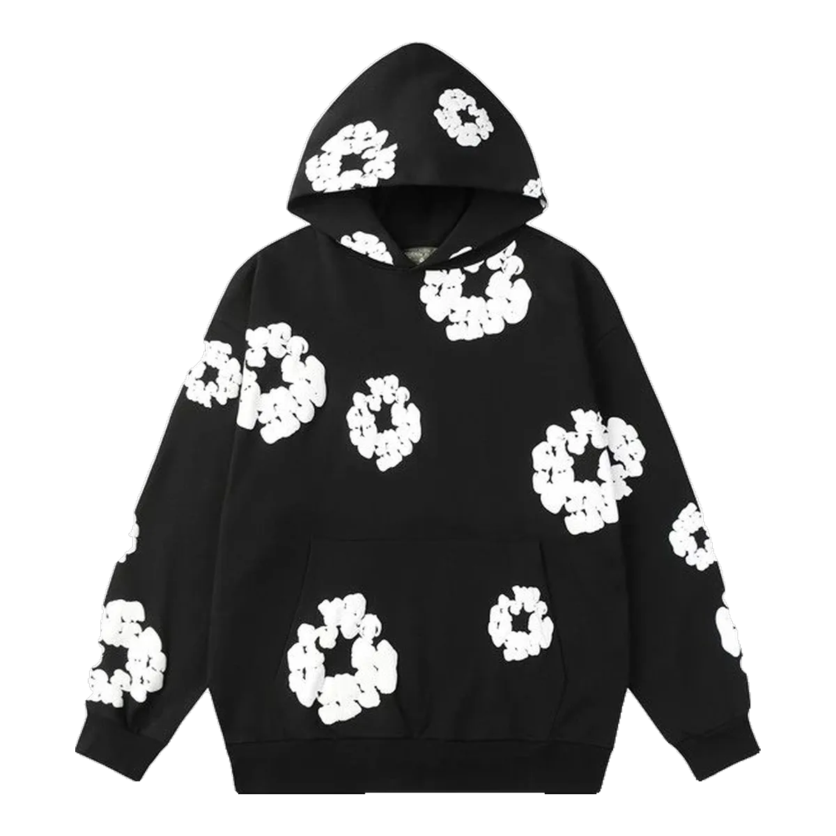 Essentials Black Floral Hoodie