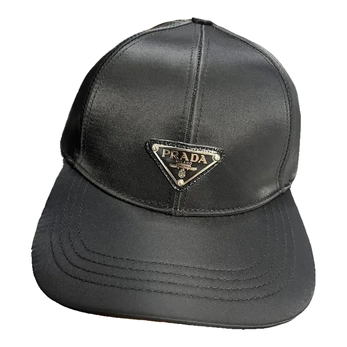 Prada Black Leather Cap