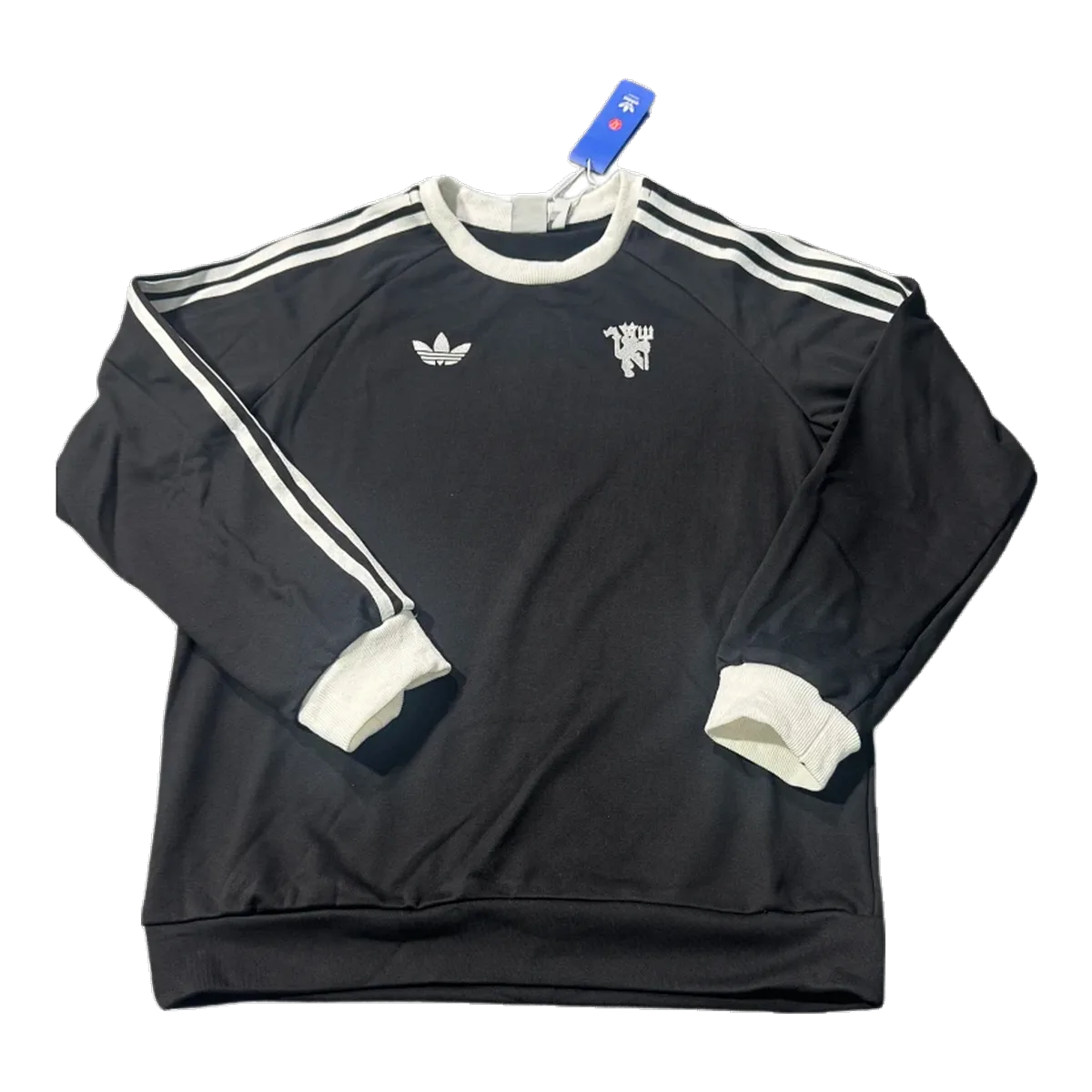 Adidas Black Three Stripes Sweatshirt