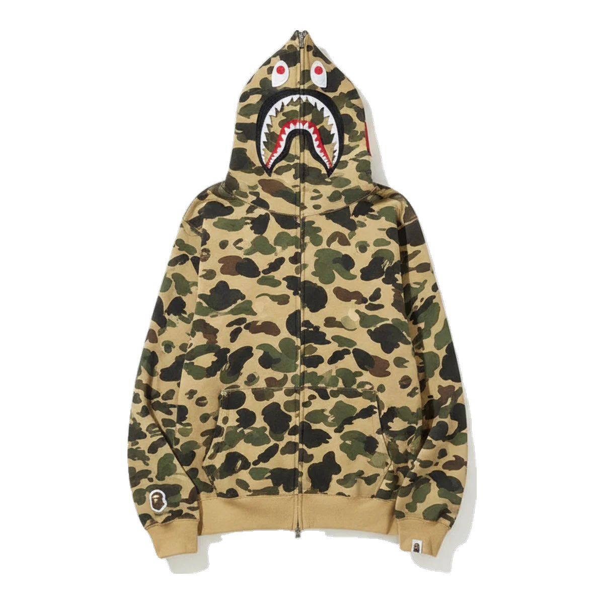 Bape Shark Hoodie Green Camo