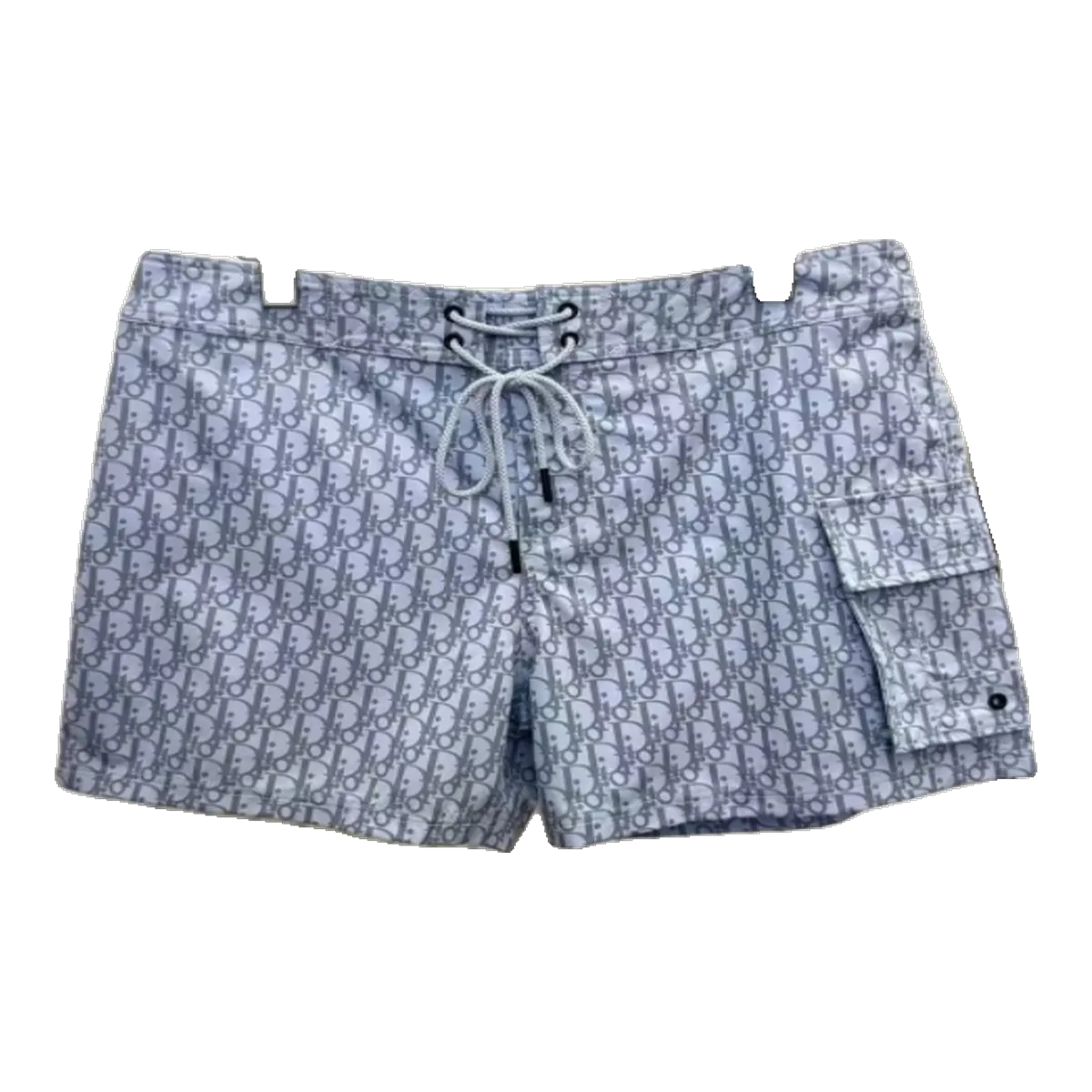 Saint Laurent Blue Monogram Shorts