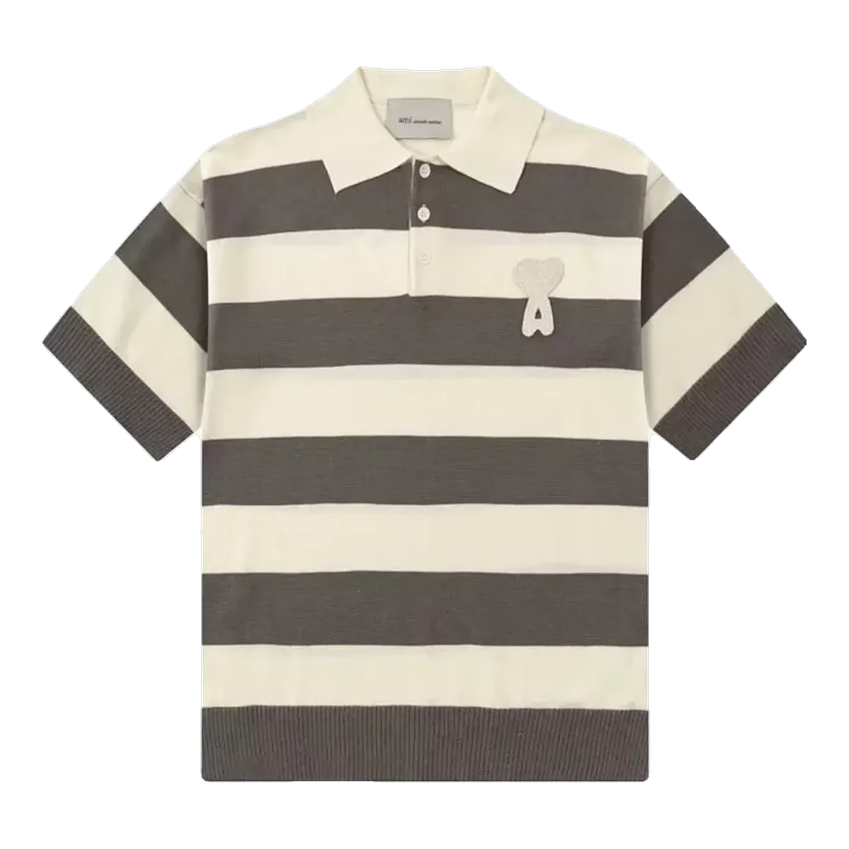 Polo Striped Polo Shirt Brown