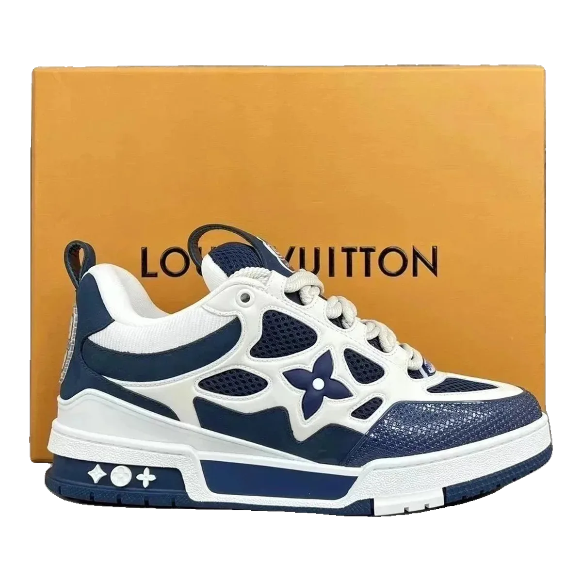 Louis Vuitton Blue LV Trainer Sneakers