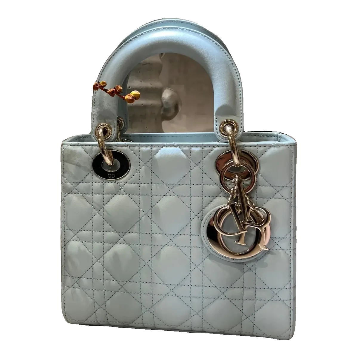 Dior Silver Lady Dior Bag