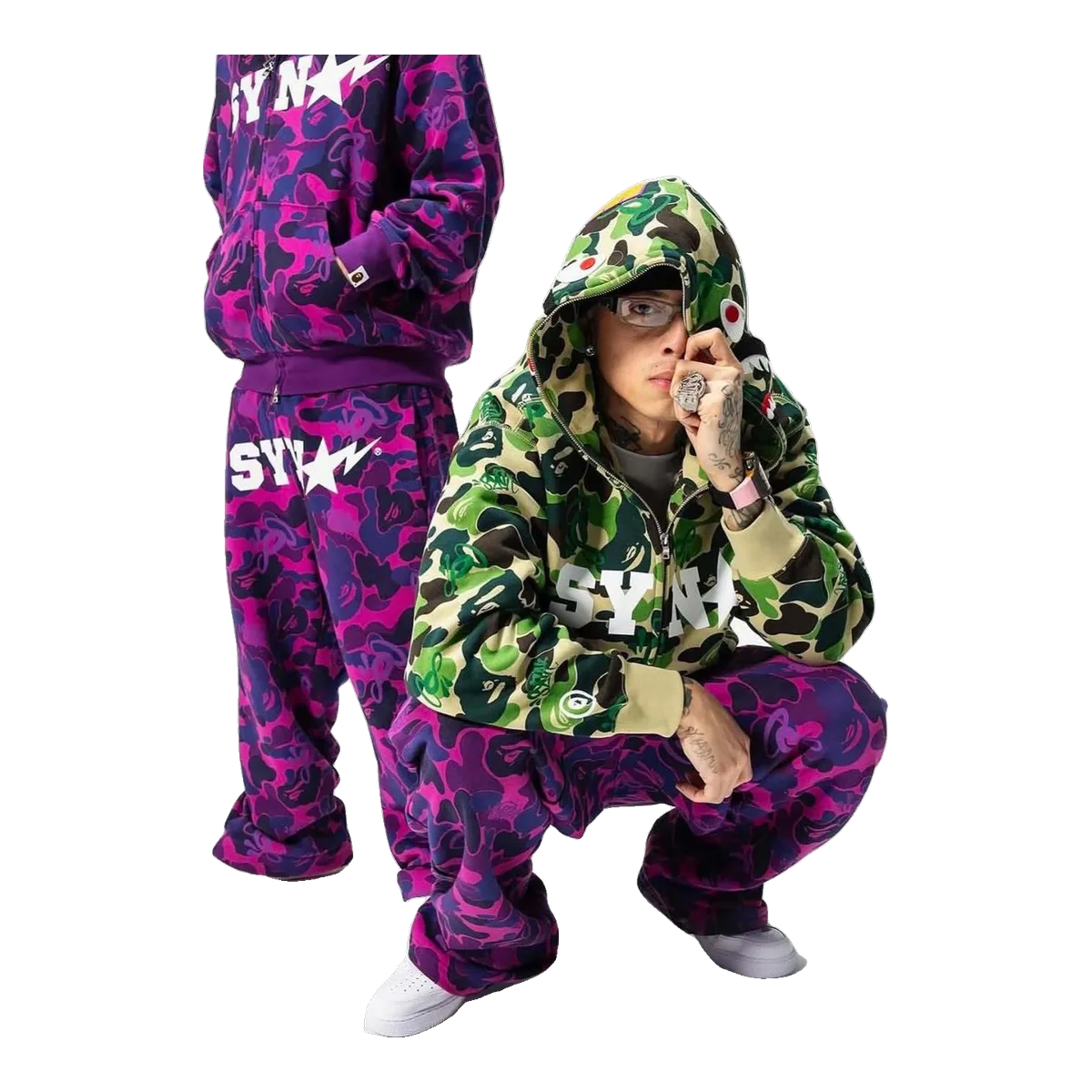 Bape Camo Tracksuit Purple