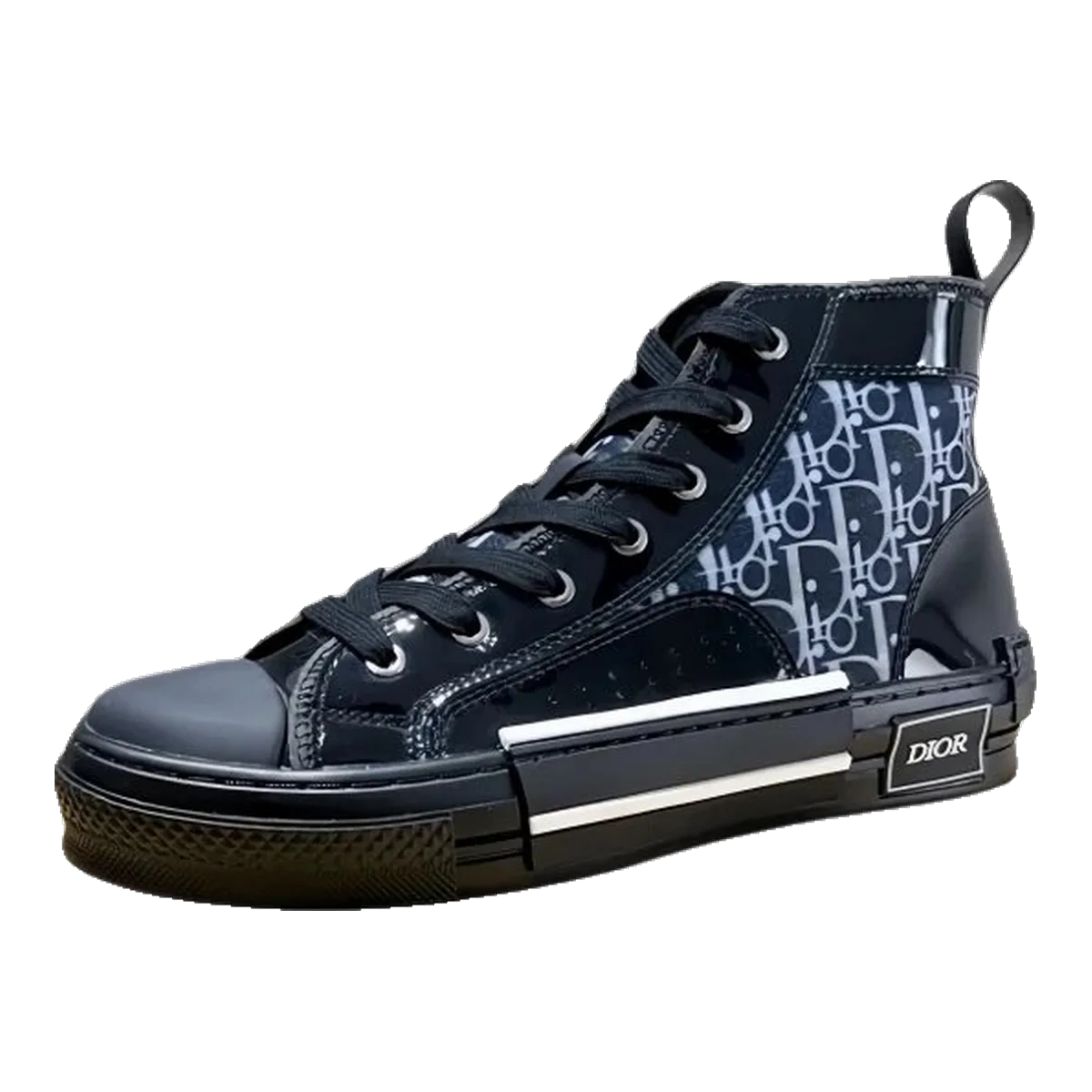 Dior Navy Oblique B23 High Sneakers