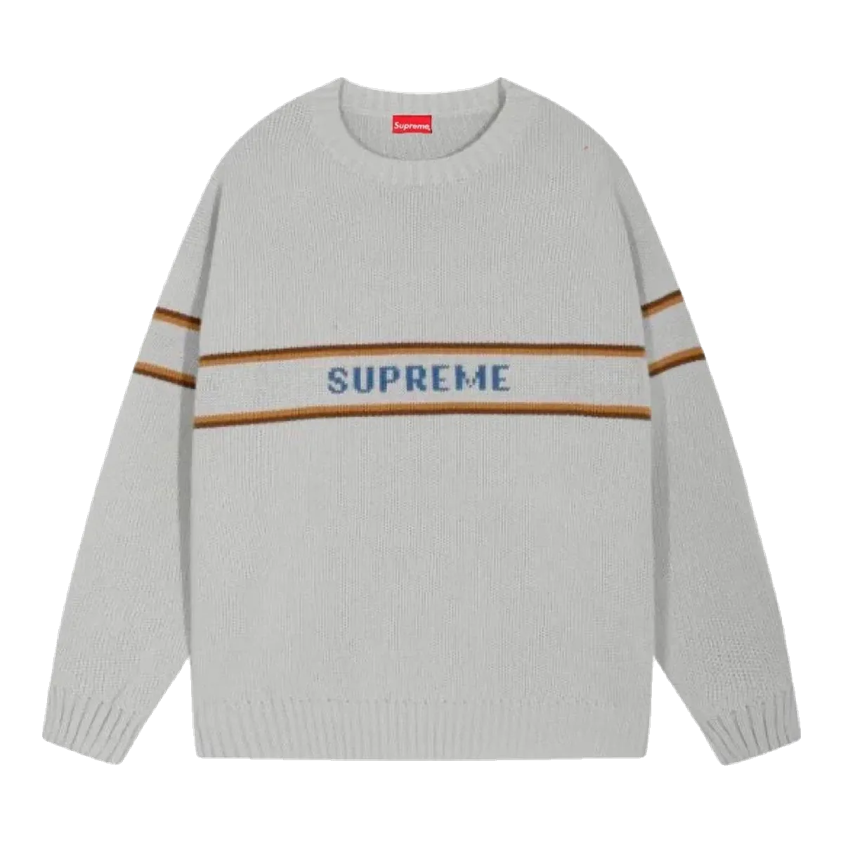 Supreme Grey Logo Sweater
