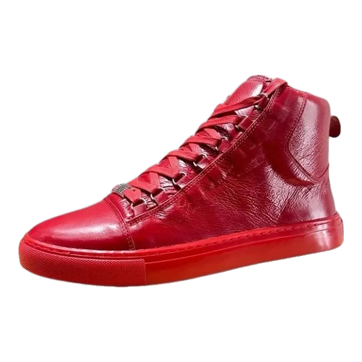 Balenciaga Red High-Top Sneakers