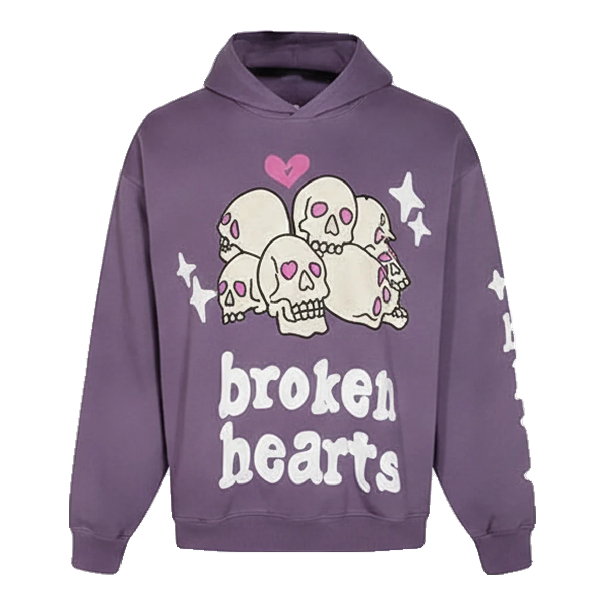 Broken Planet Broken Hearts Hoodie Purple