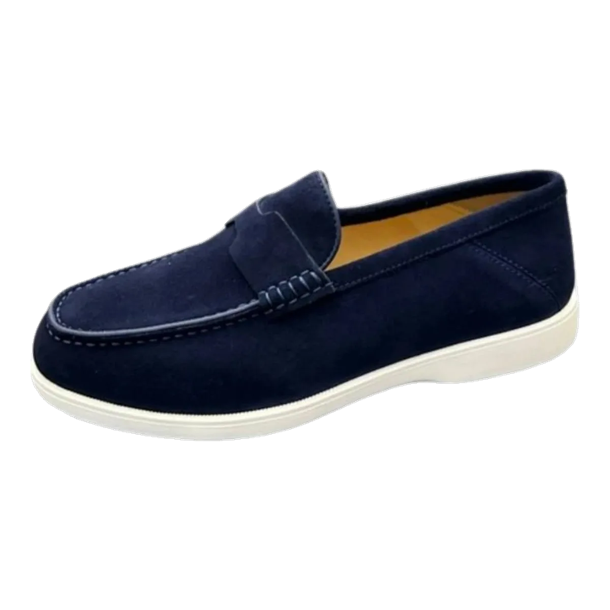 Hermes Navy Suede Loafers