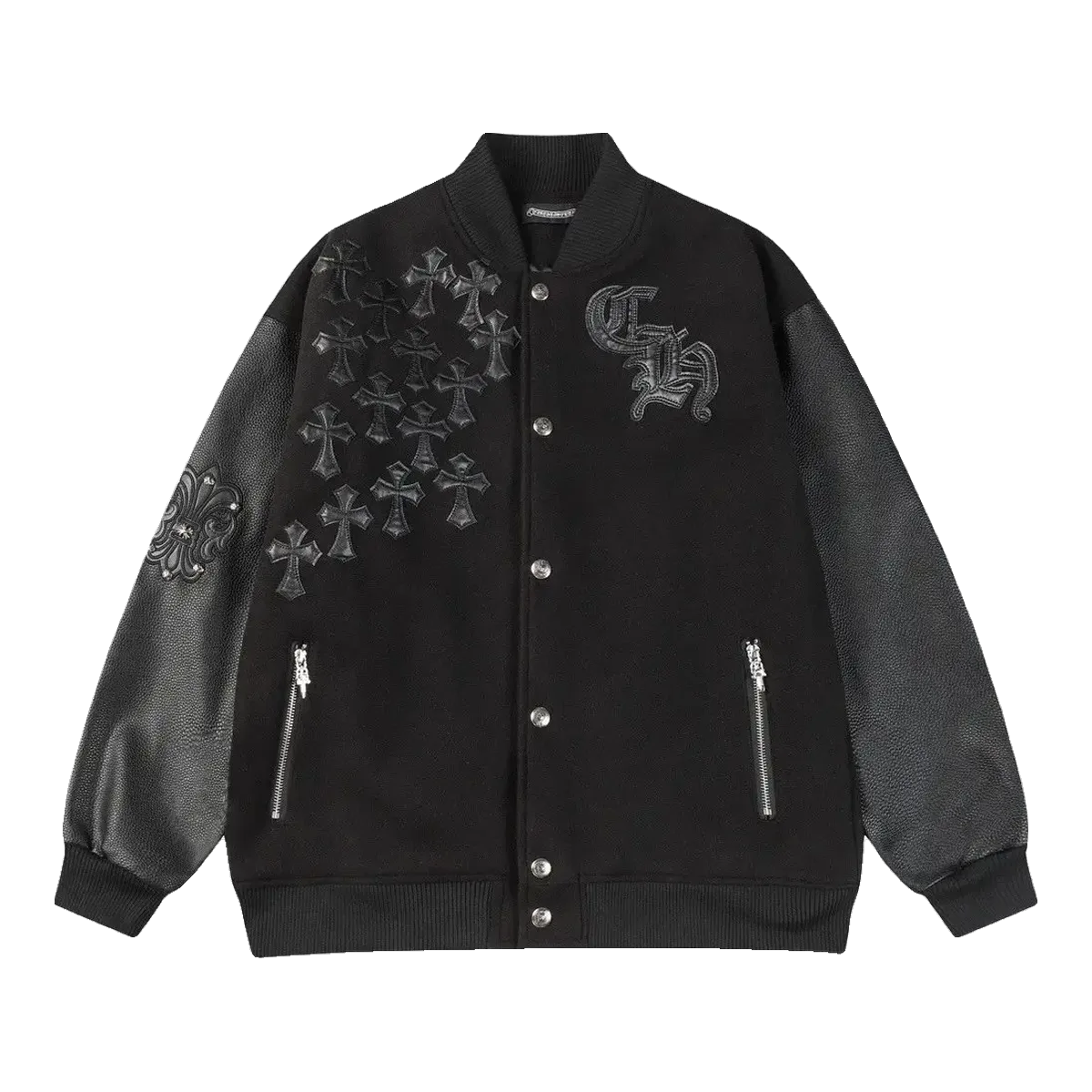 Chrome Hearts Black Varsity Jacket