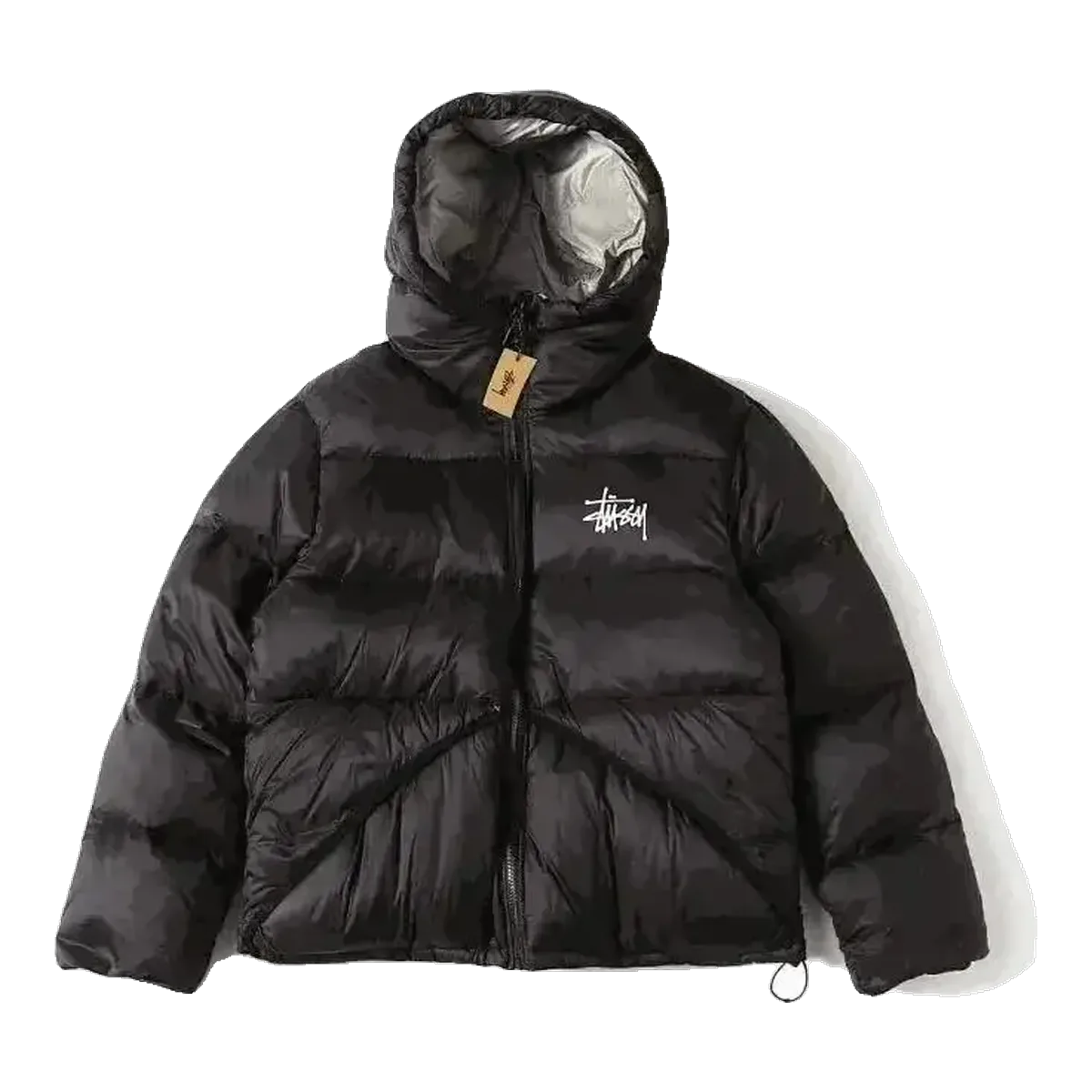 Stussy Black Puffer Jacket