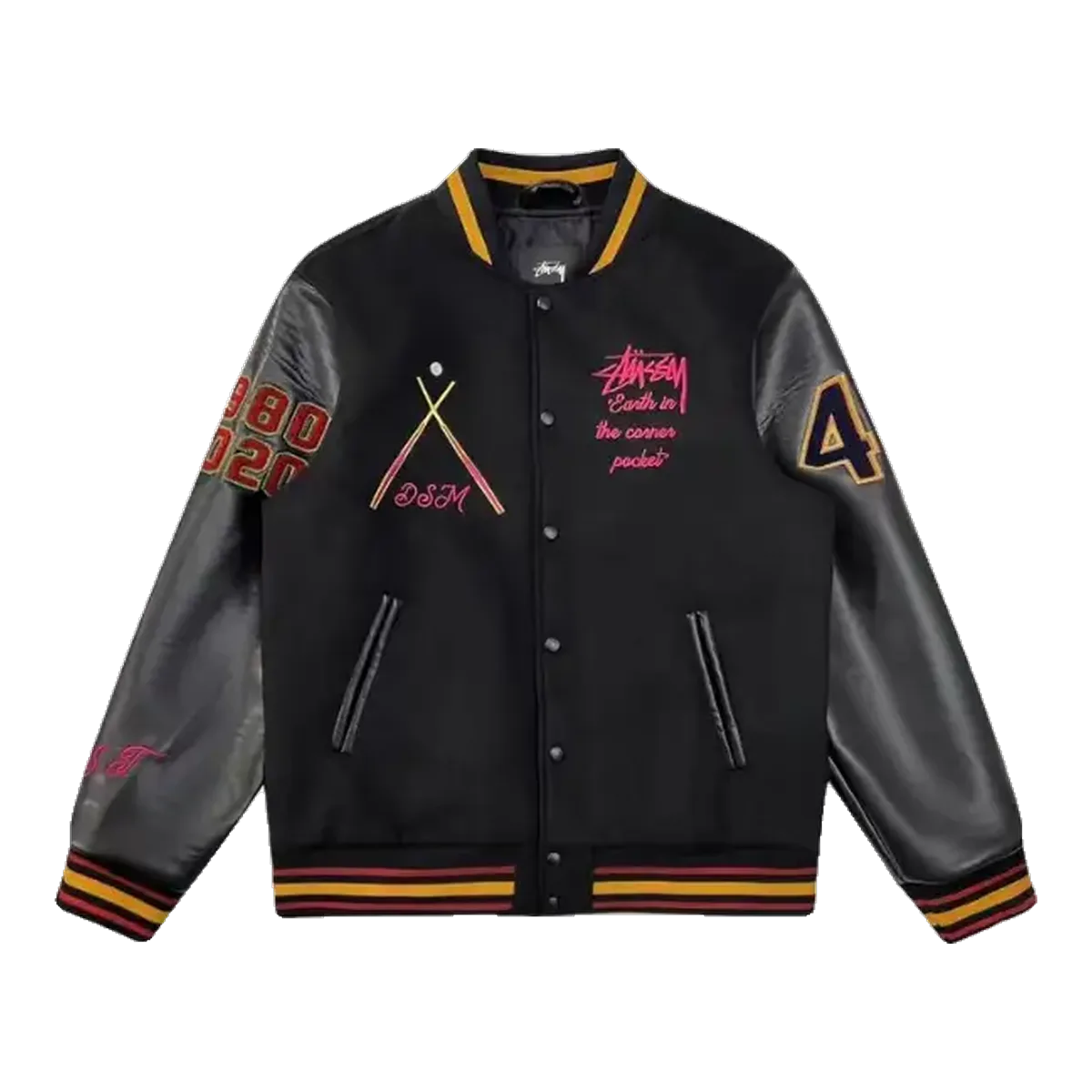 Stussy Black Varsity Jacket