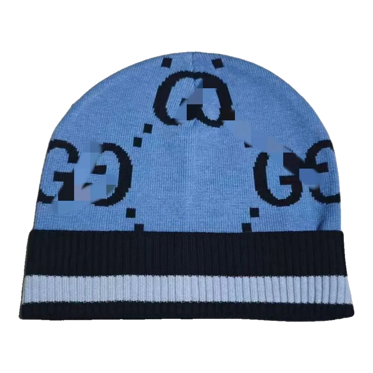 Gucci GG Monogram Beanie Blue