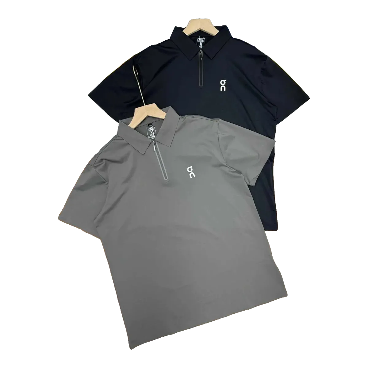 On Half-Zip Polo Shirt Grey