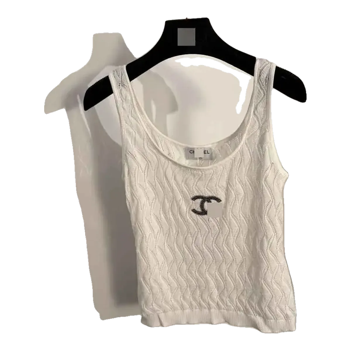Chanel Knit Vest Top Cream