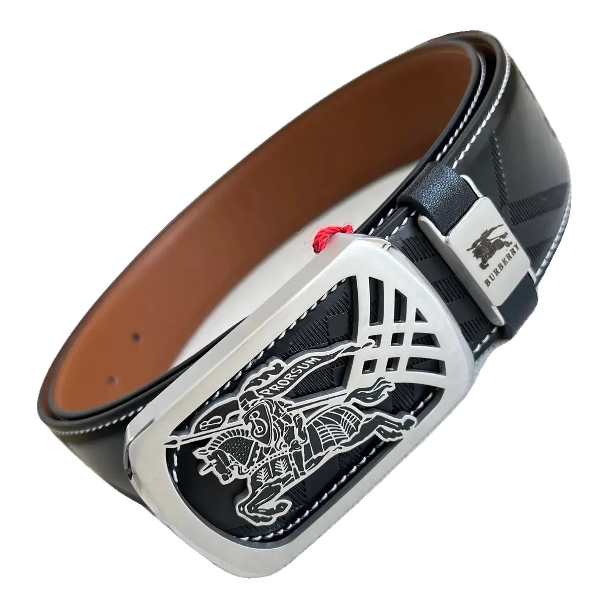 Burberry Logo Leather Belt Black