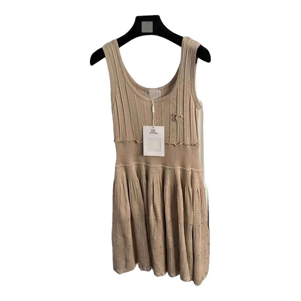 Chanel Knit Dress Beige
