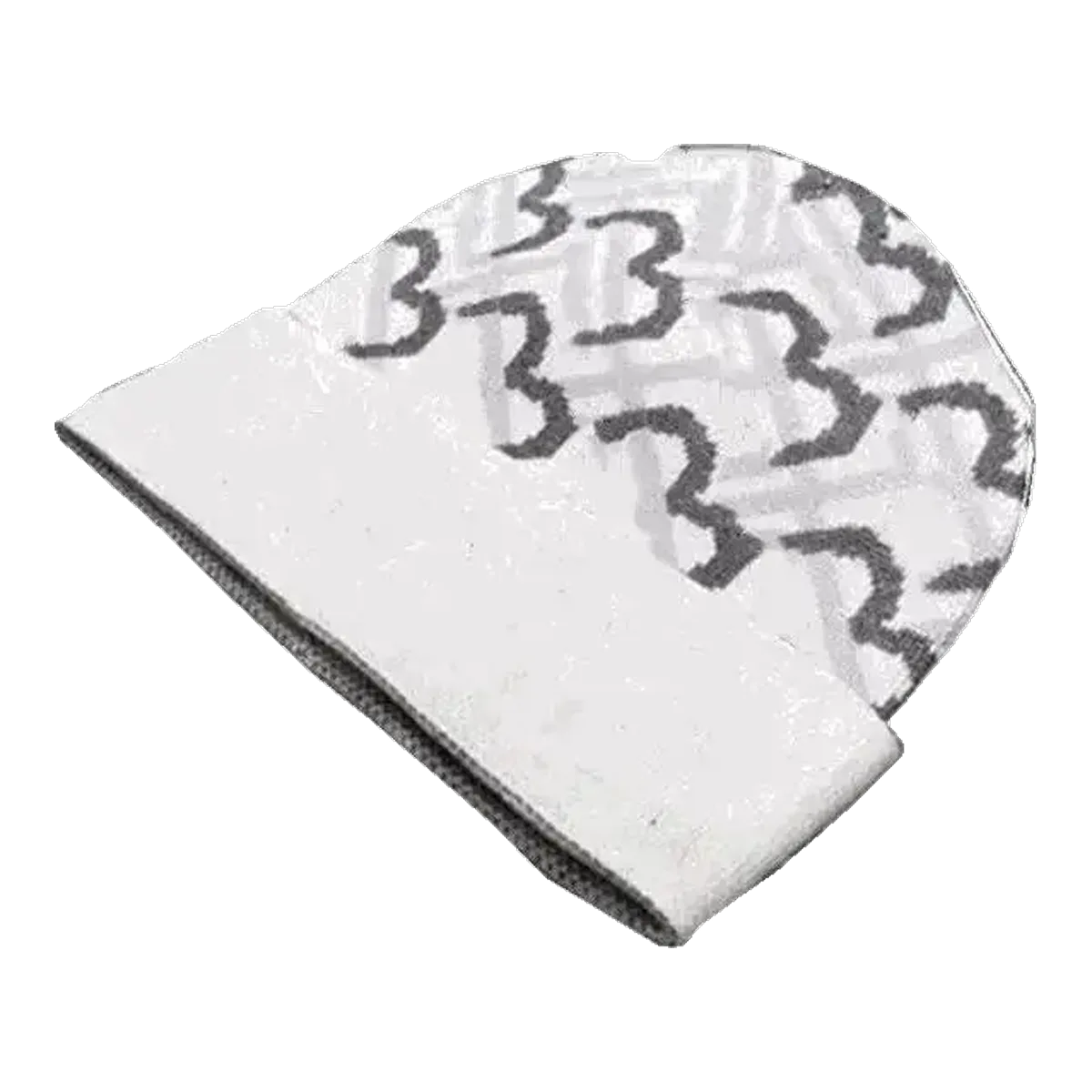 Burberry White TB Beanie