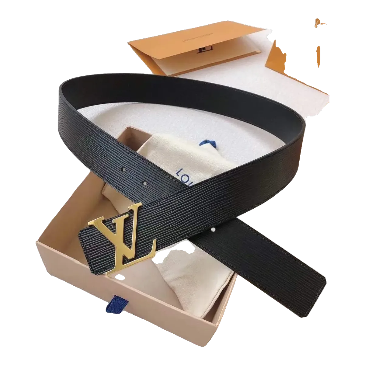 Louis Vuitton Logo Belt Black