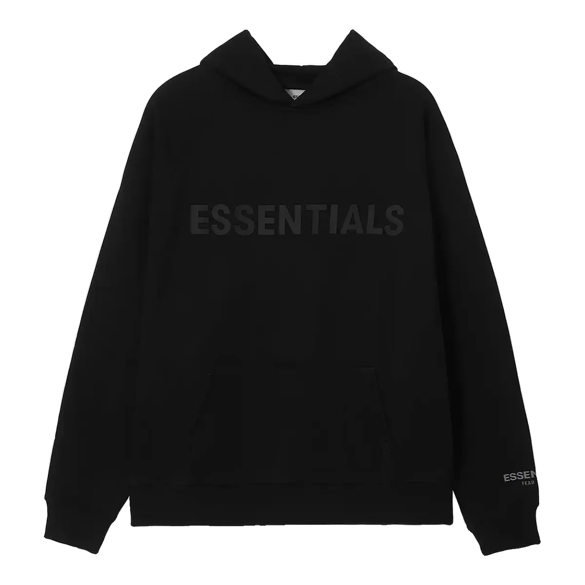 Essentials Black Logo Hoodie