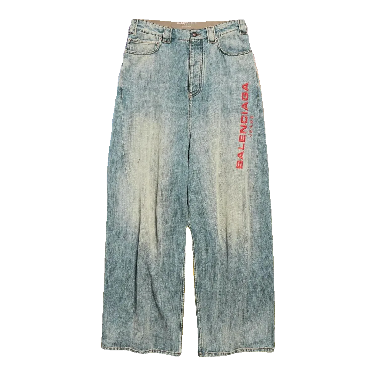 Balenciaga Light Wash Baggy Jeans