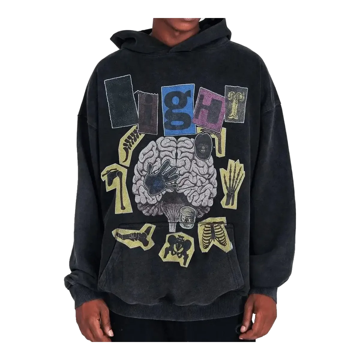 Gallery Dept Graphic Hoodie Black
