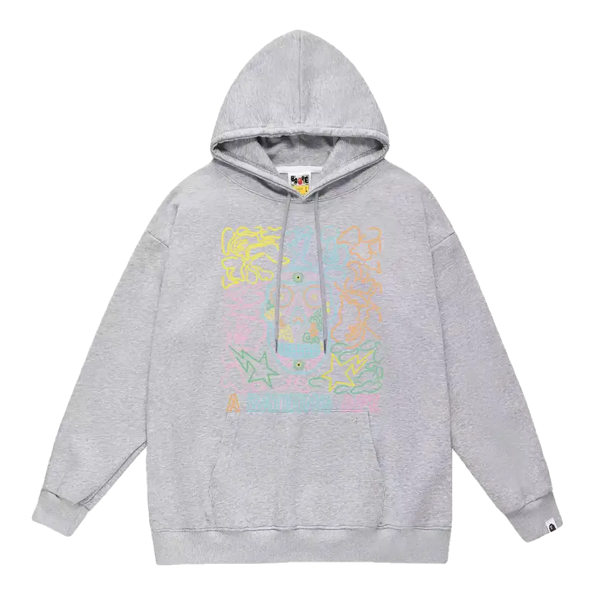 Bape Skull Camo Hoodie Grey