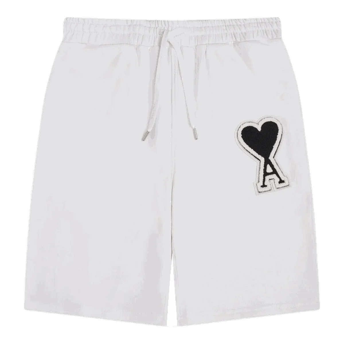 Ami Paris Heart Logo Shorts White
