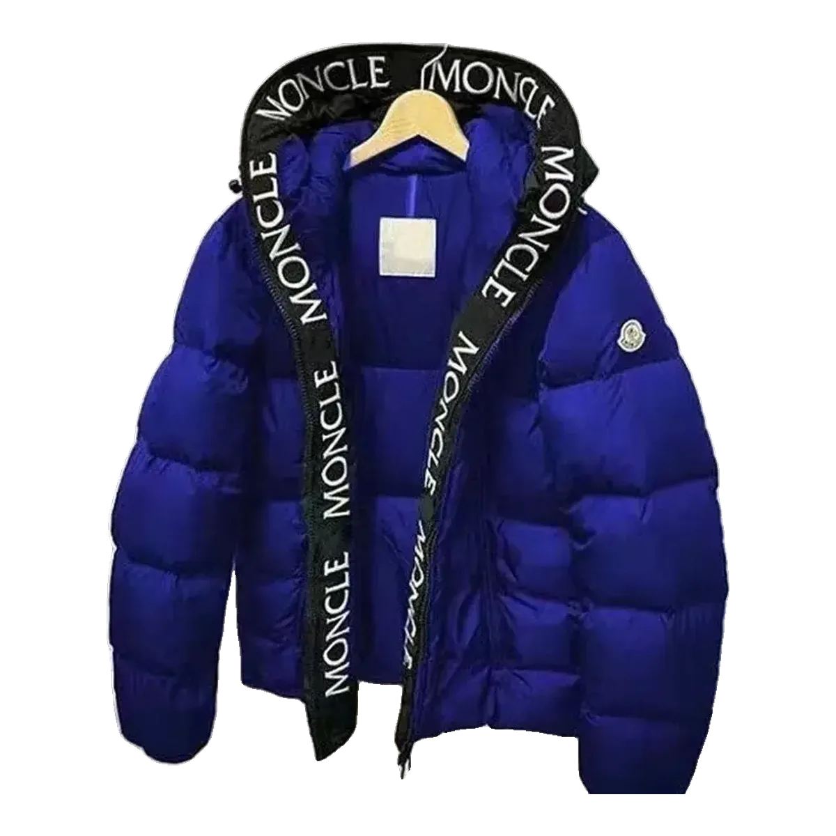 Moncler Logo Down Jacket Blue