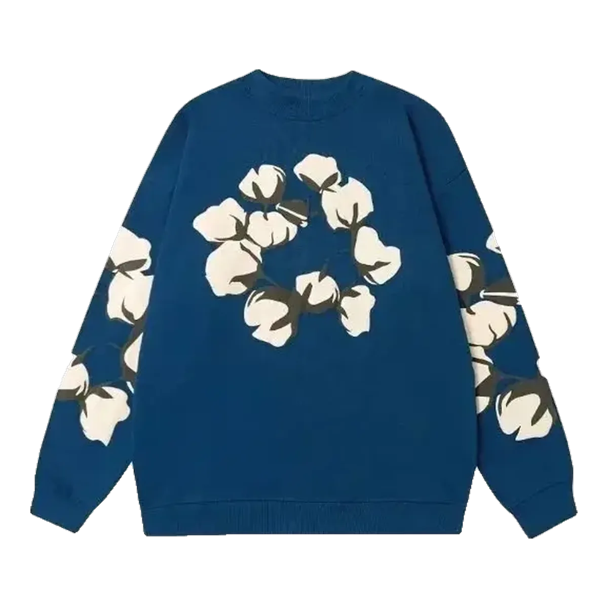 Denim Tears Blue Cotton Wreath Sweatshirt