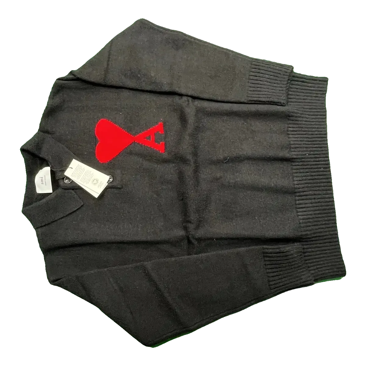Ami Grey Heart Sweater