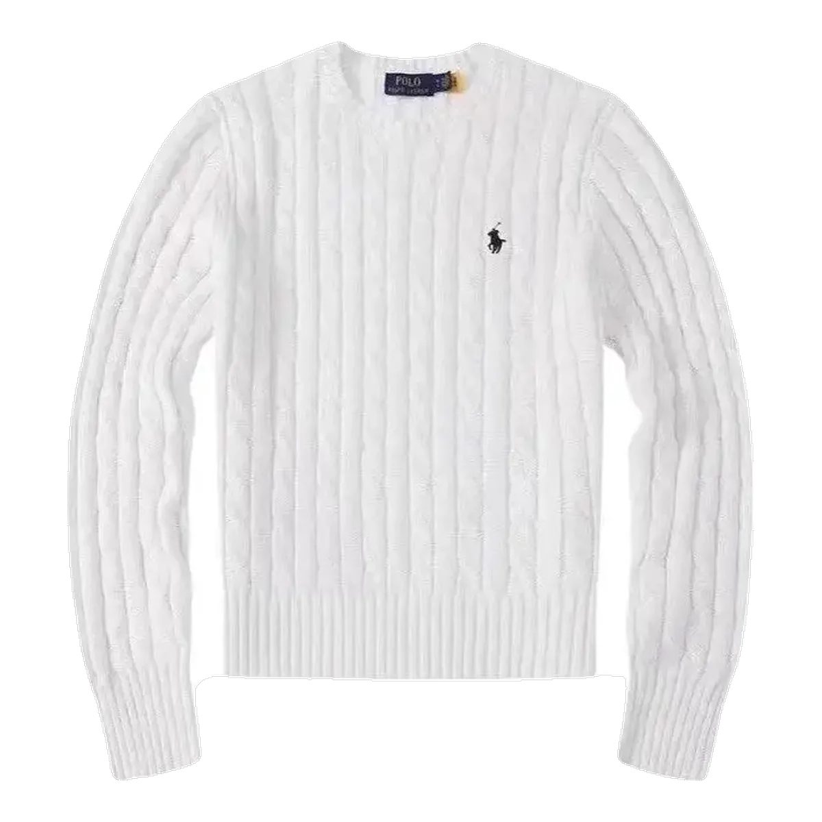 Ralph Lauren White Cable Knit Sweater
