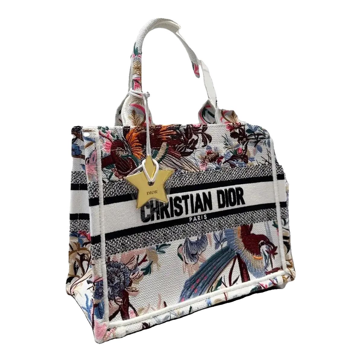 Dior White Book Tote Bag