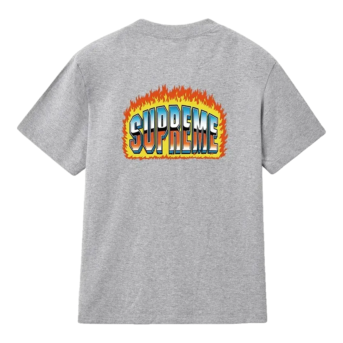 Supreme Grey Flame T-Shirt