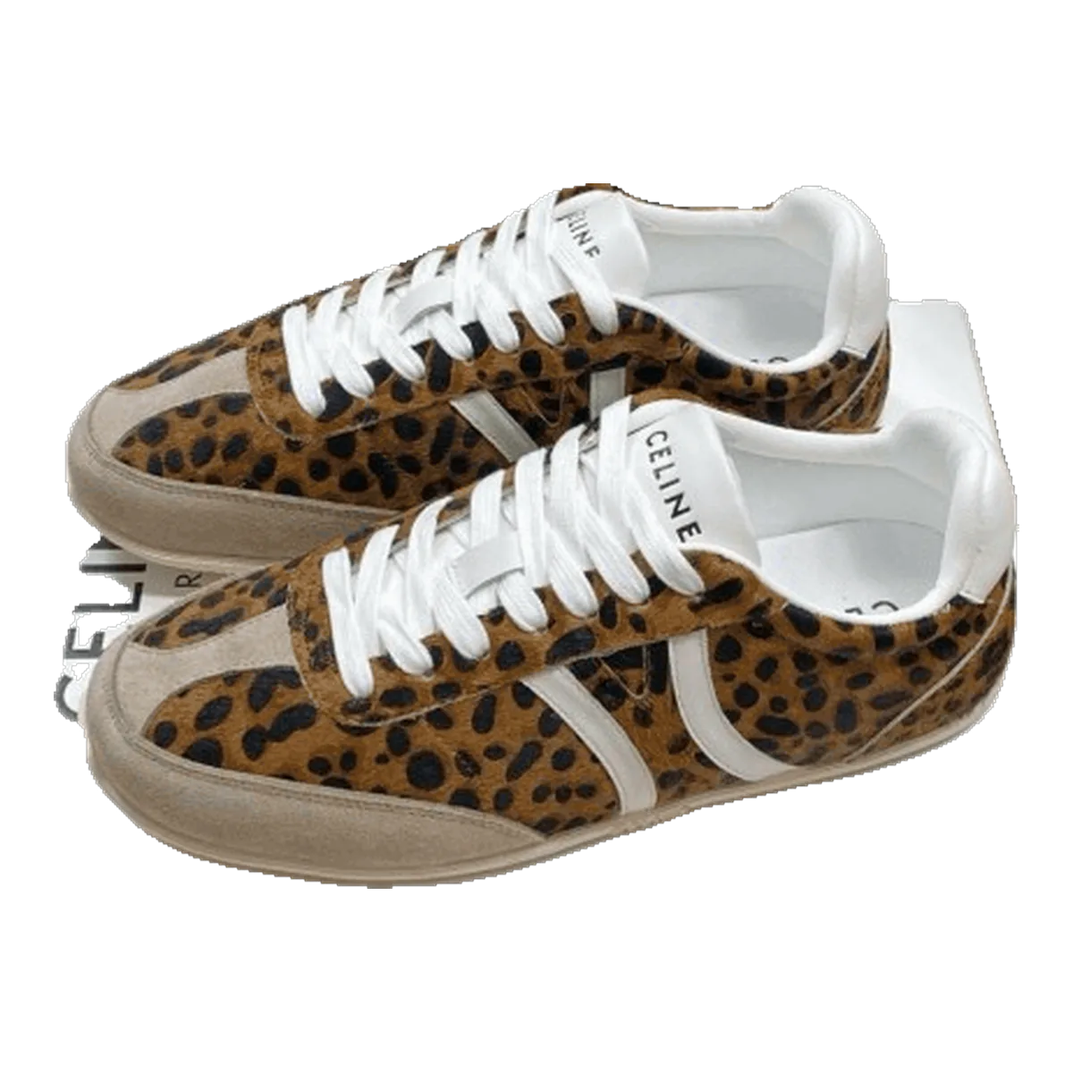 Celine Leopard Print Sneakers
