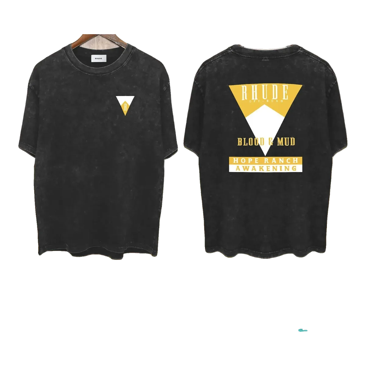 Rhude Black Graphic T-Shirt