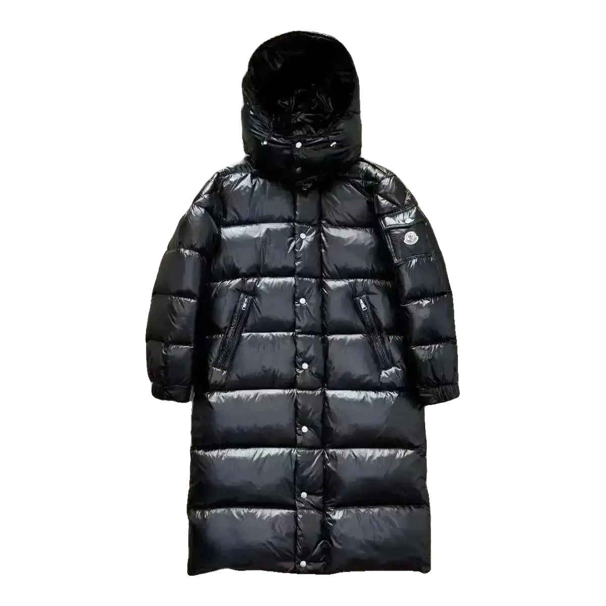 Moncler Long Puffer Coat Black
