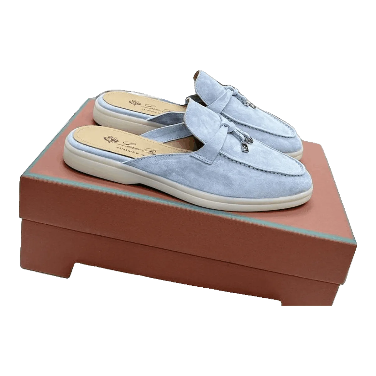 Loro Piana Suede Loafers Blue