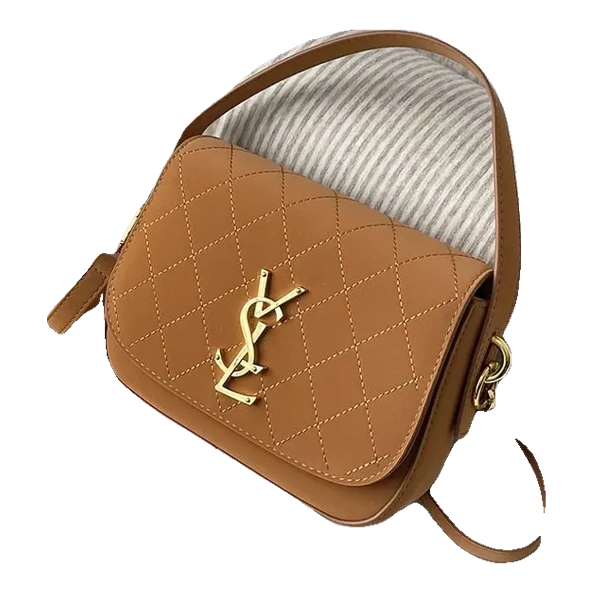Saint Laurent Brown Quilted Bag