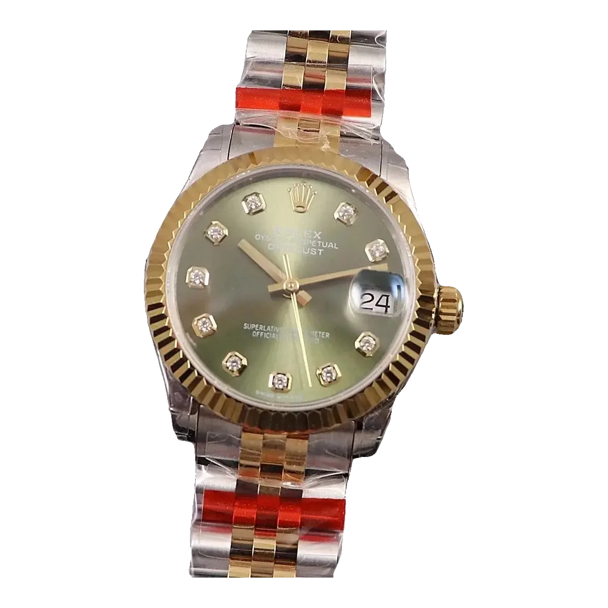 Rolex Gold Green Dial Watch