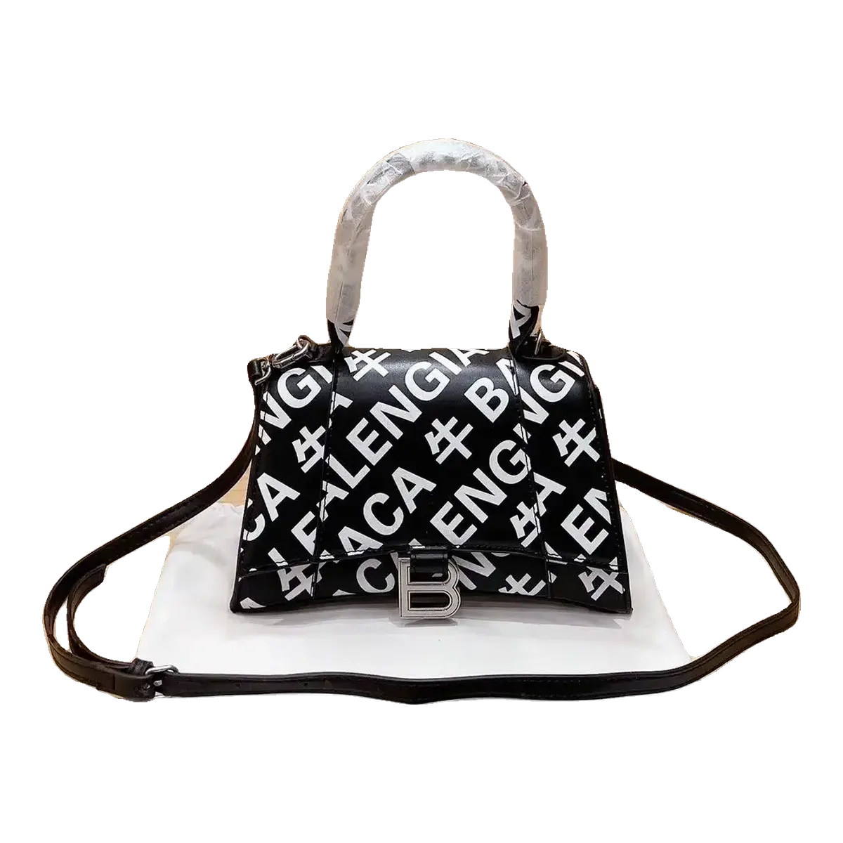 Balenciaga Logo Bucket Bag Black