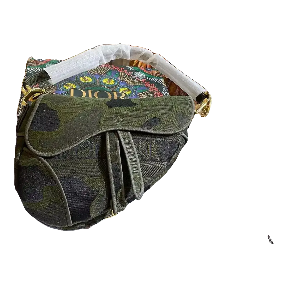 Dior Camo Saddle Bag