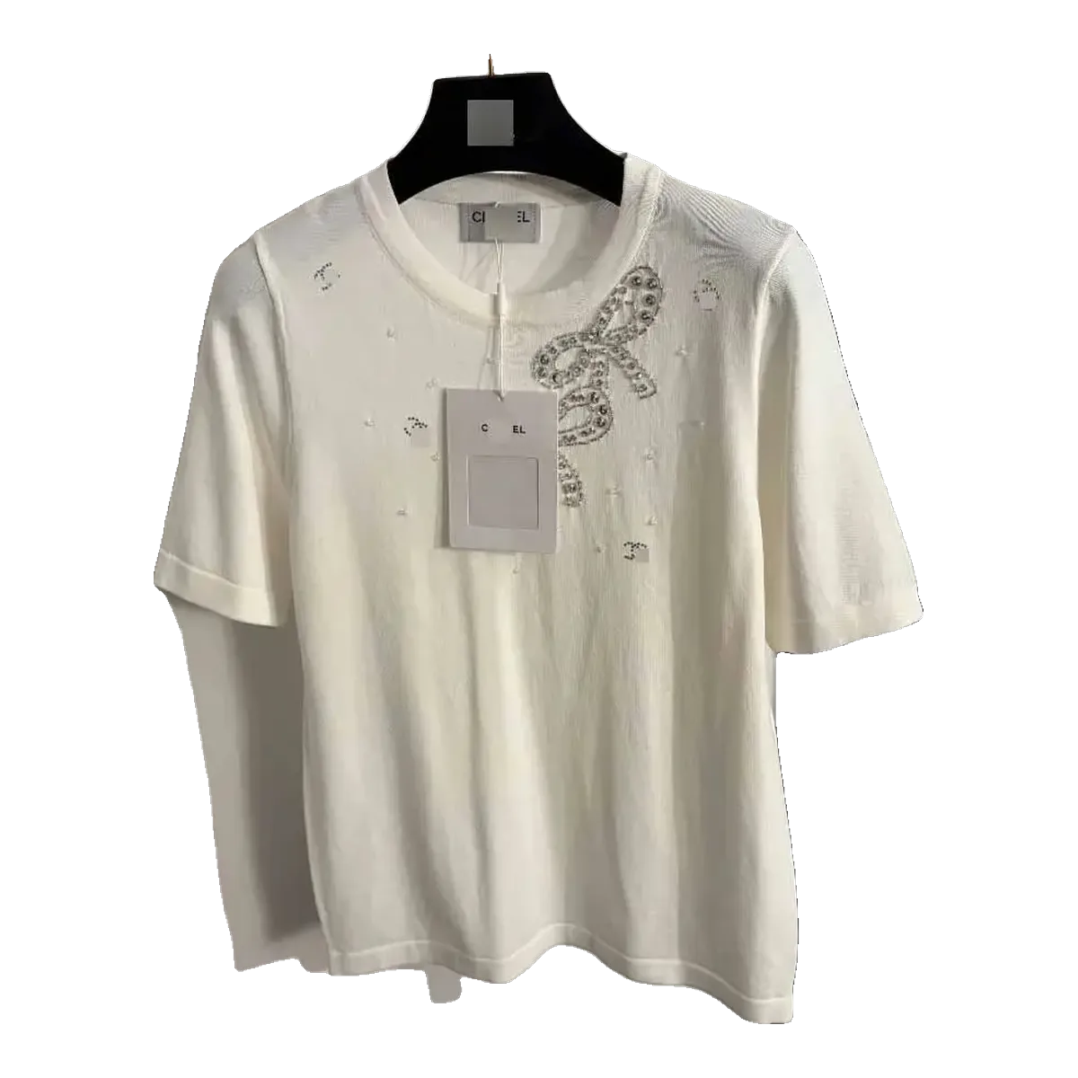 Chanel Embellished T-Shirt White
