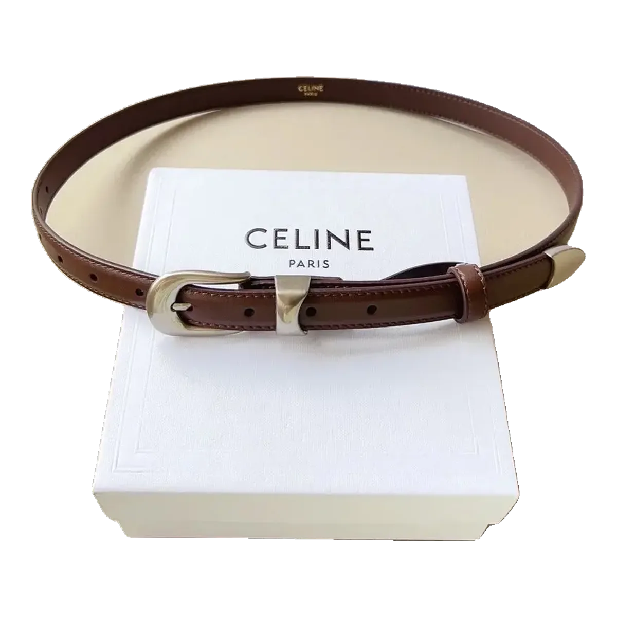 Celine Brown Leather Belt