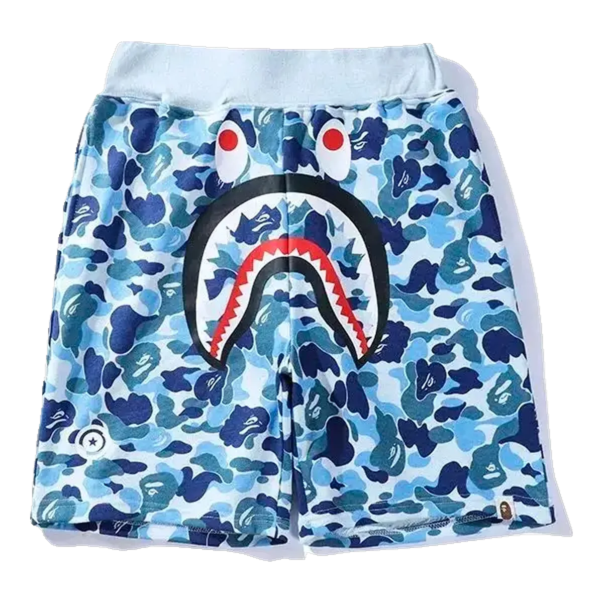 Bape Blue Camo Shark Shorts